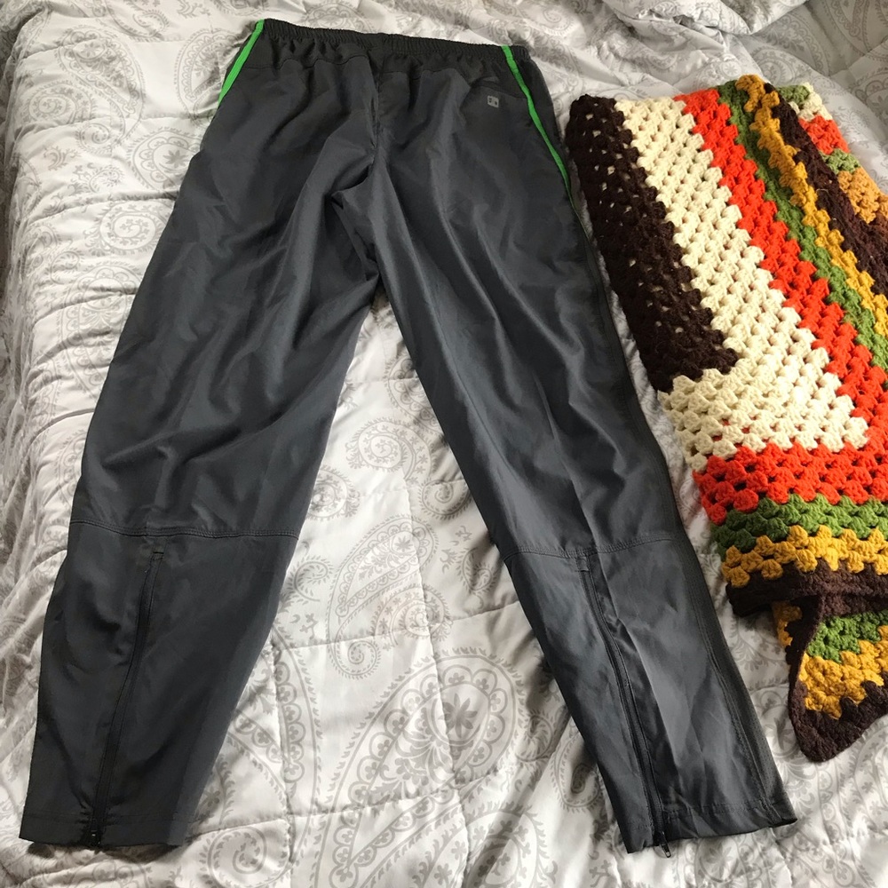 SOLD Track Running Athletic Pants MEN Ankle Zip - Picture 4 of 5